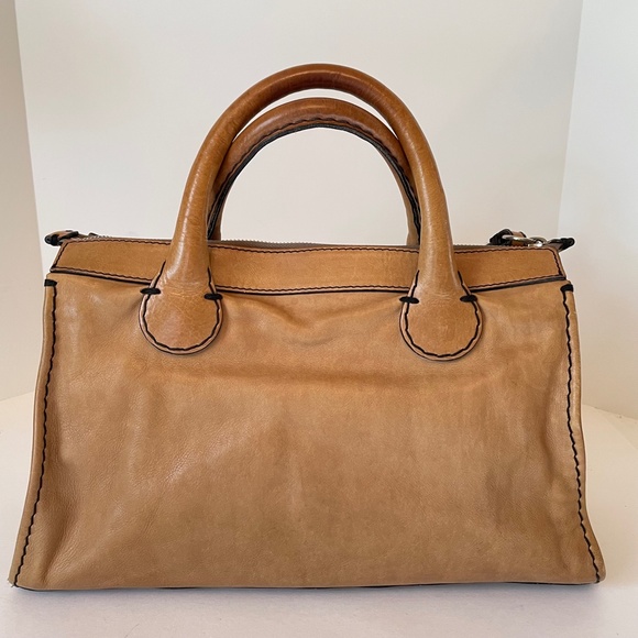 Chloe Edith Large Hand Bag Brown Leather - Picture 4 of 13